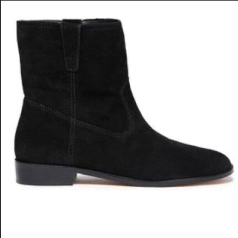Rebecca minkoff suede short boot black nwob 6 chasidy